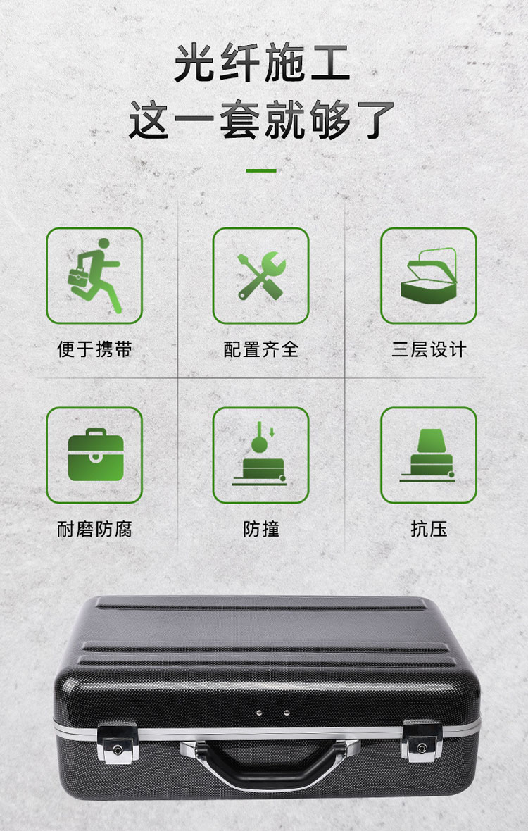 通信汪CKTC-2光纤割接施工工具箱25件套