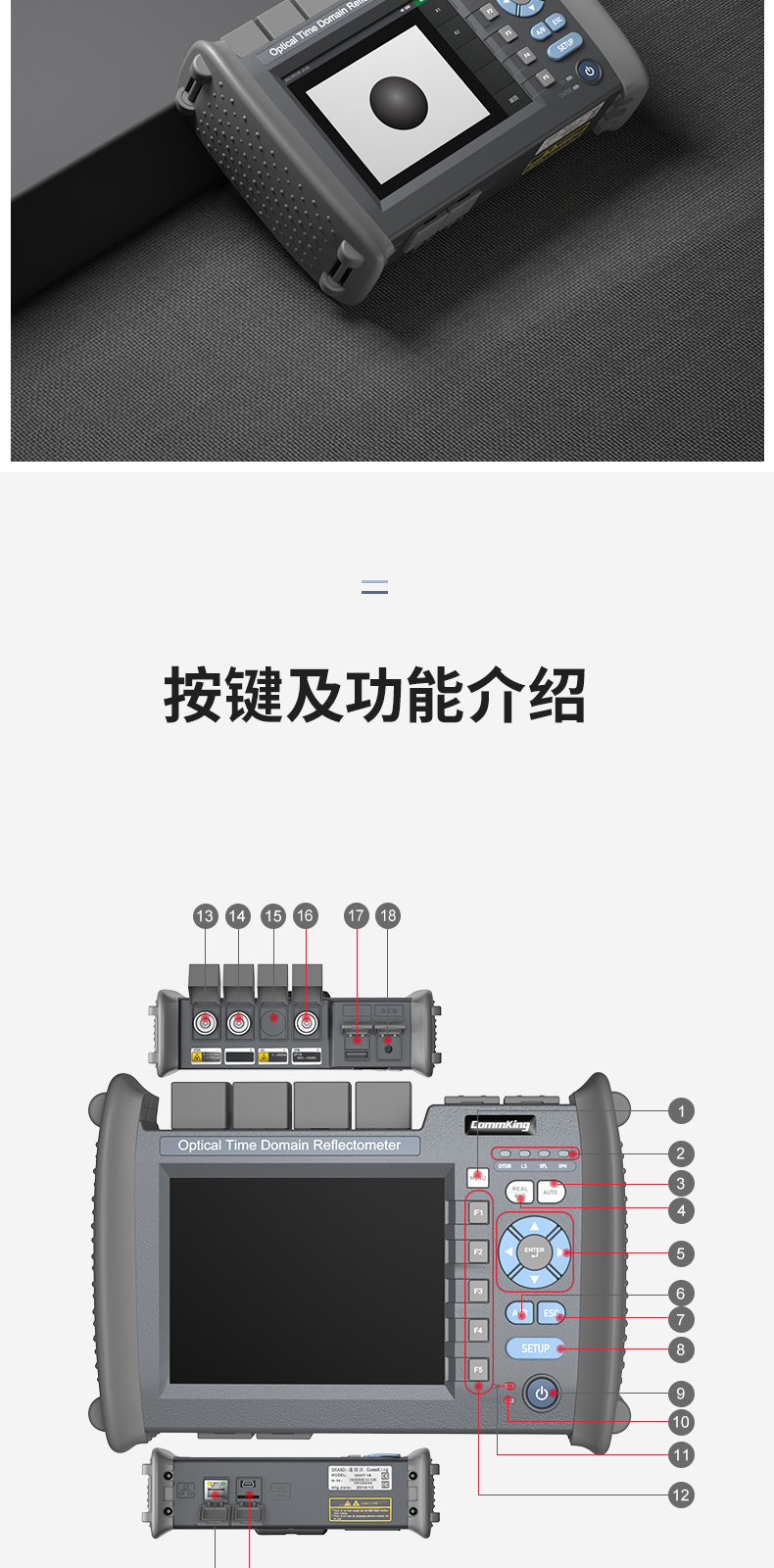 通信汪CKOT-1系列光时域反射仪