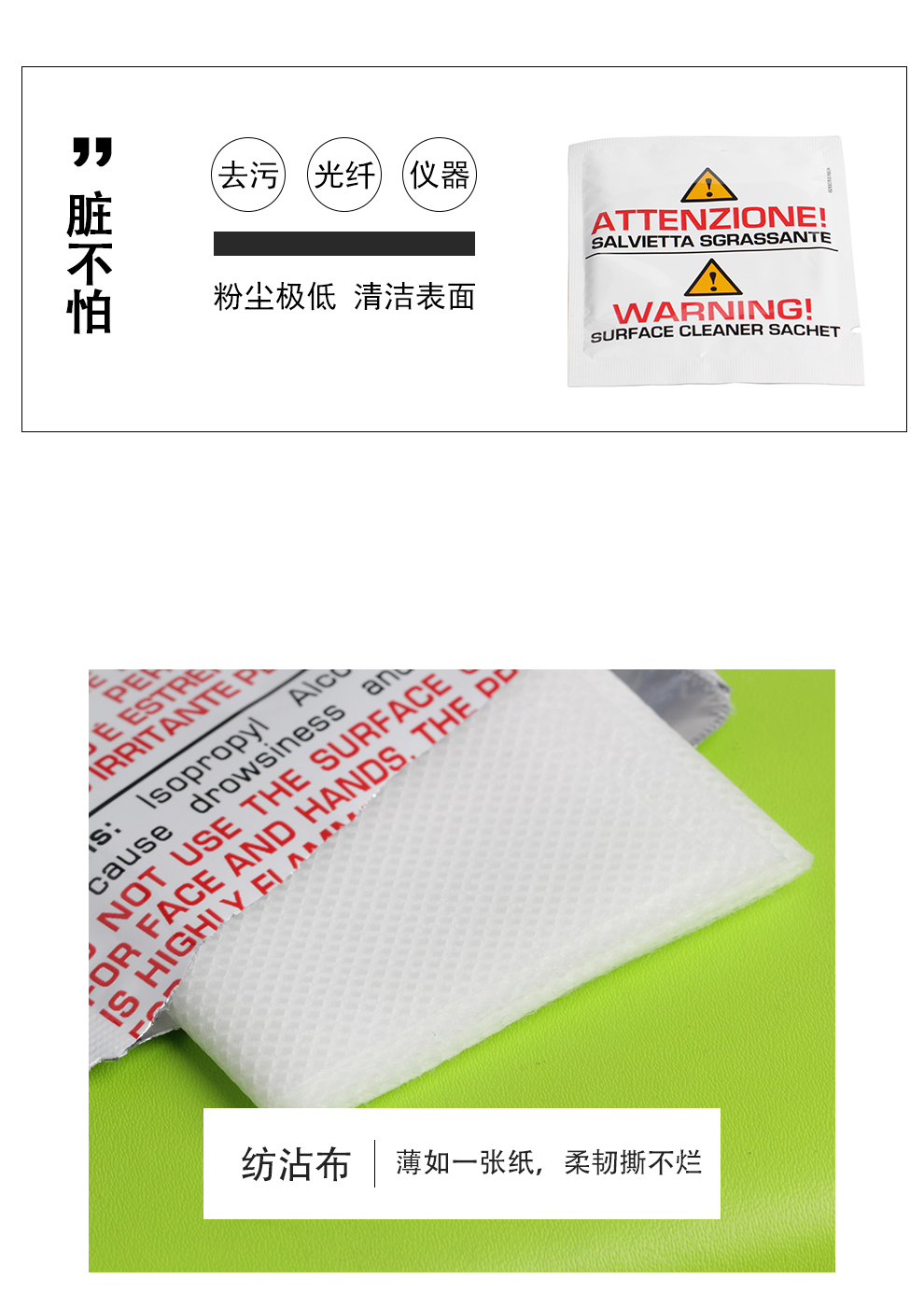 通信汪CKCW-1光纤擦拭布