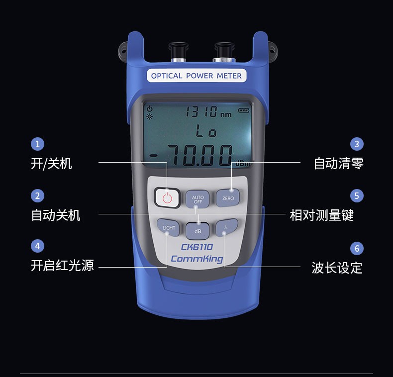 通信汪CK6100系列光功率计红光一体机